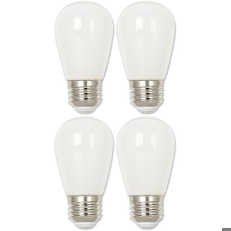 Westinghouse Bulb LED 1W 120V S14 2700K Frosted E26 Medium Base, 4PK 5282020